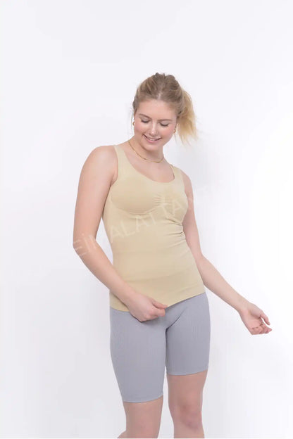Kadın Dikişsiz Korse Atlet Toptan | Lazer Kesim Toparlayıcı | S-2XL