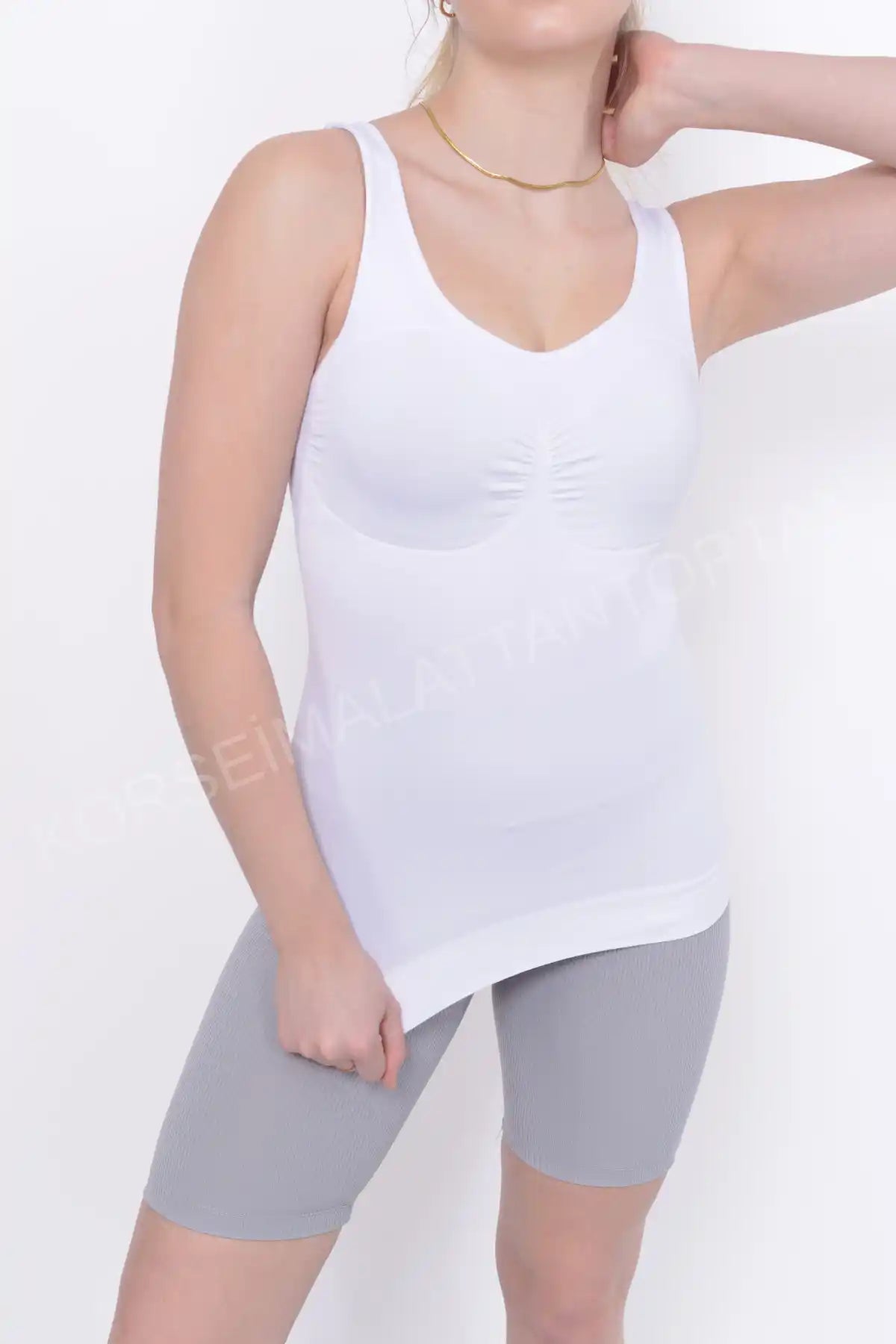 Kadın Dikişsiz Korse Atlet Toptan | Lazer Kesim Toparlayıcı | S-2XL