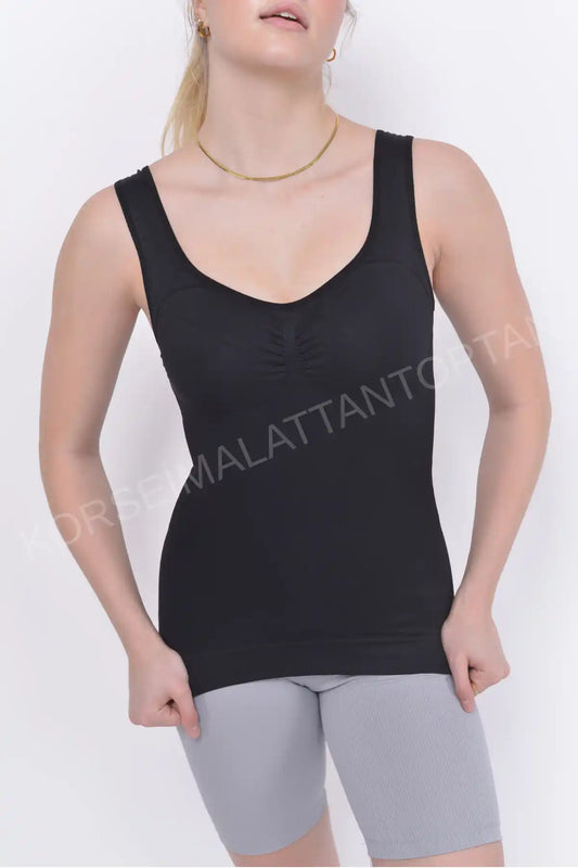 Kadın Dikişsiz Korse Atlet Toptan | Lazer Kesim Toparlayıcı | S-2XL