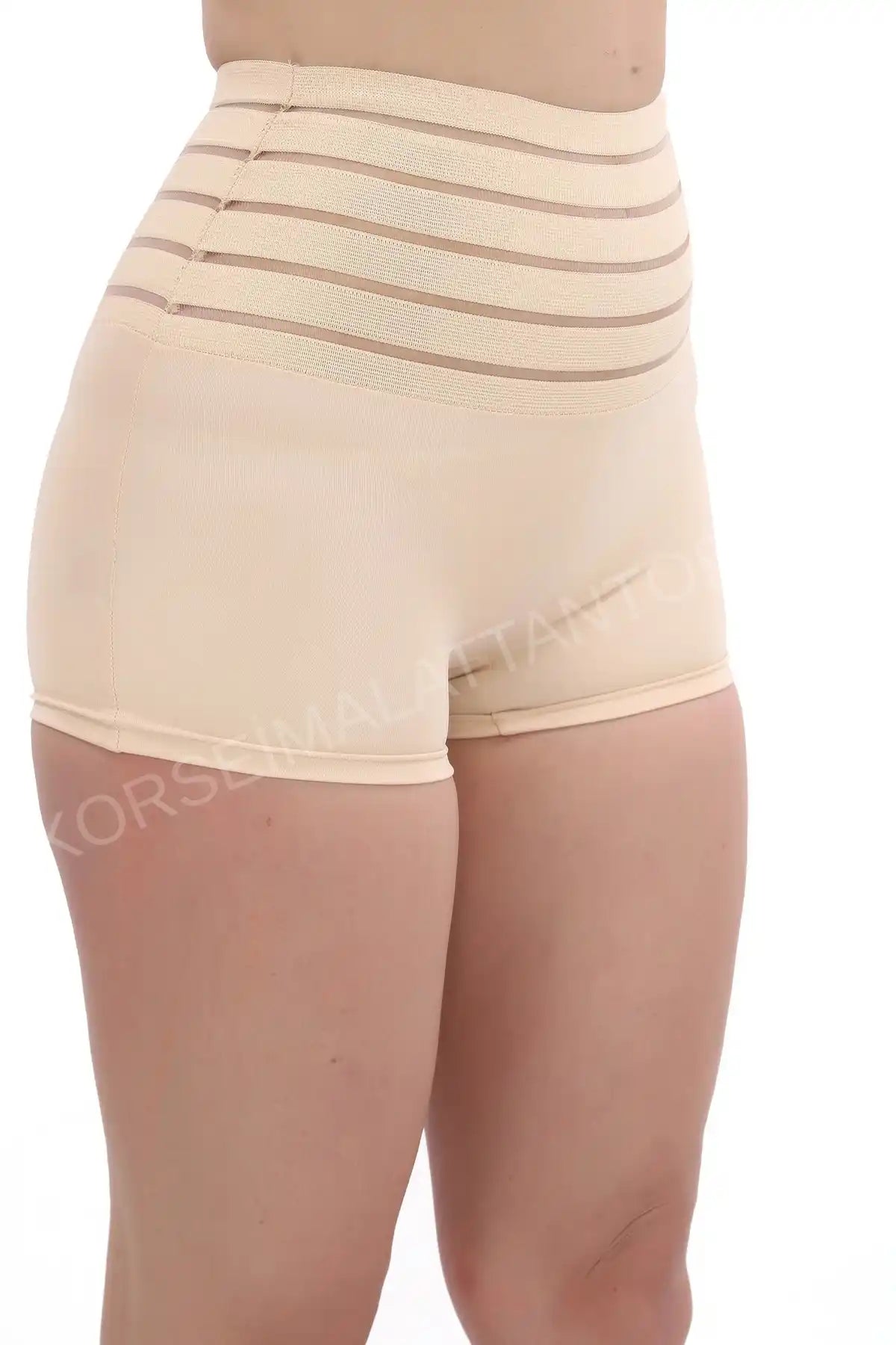 Kadın Korse Boxer Toptan | Yüksek Bel Dikişsiz Şeffaf Detay | S-3XL