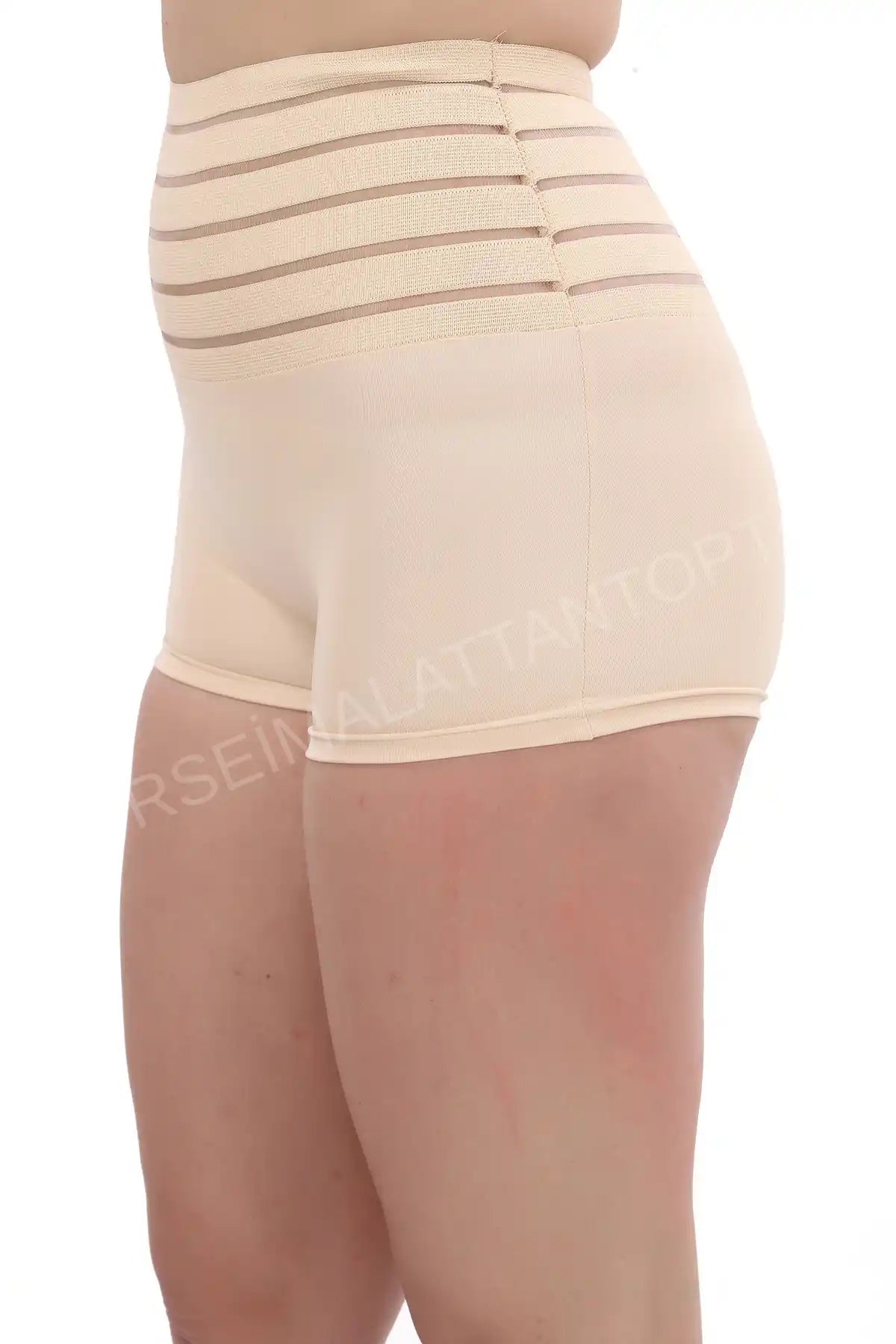 Kadın Korse Boxer Toptan | Yüksek Bel Dikişsiz Şeffaf Detay | S-3XL