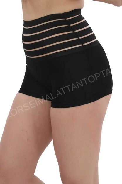 Kadın Korse Boxer Toptan | Yüksek Bel Dikişsiz Şeffaf Detay | S-3XL