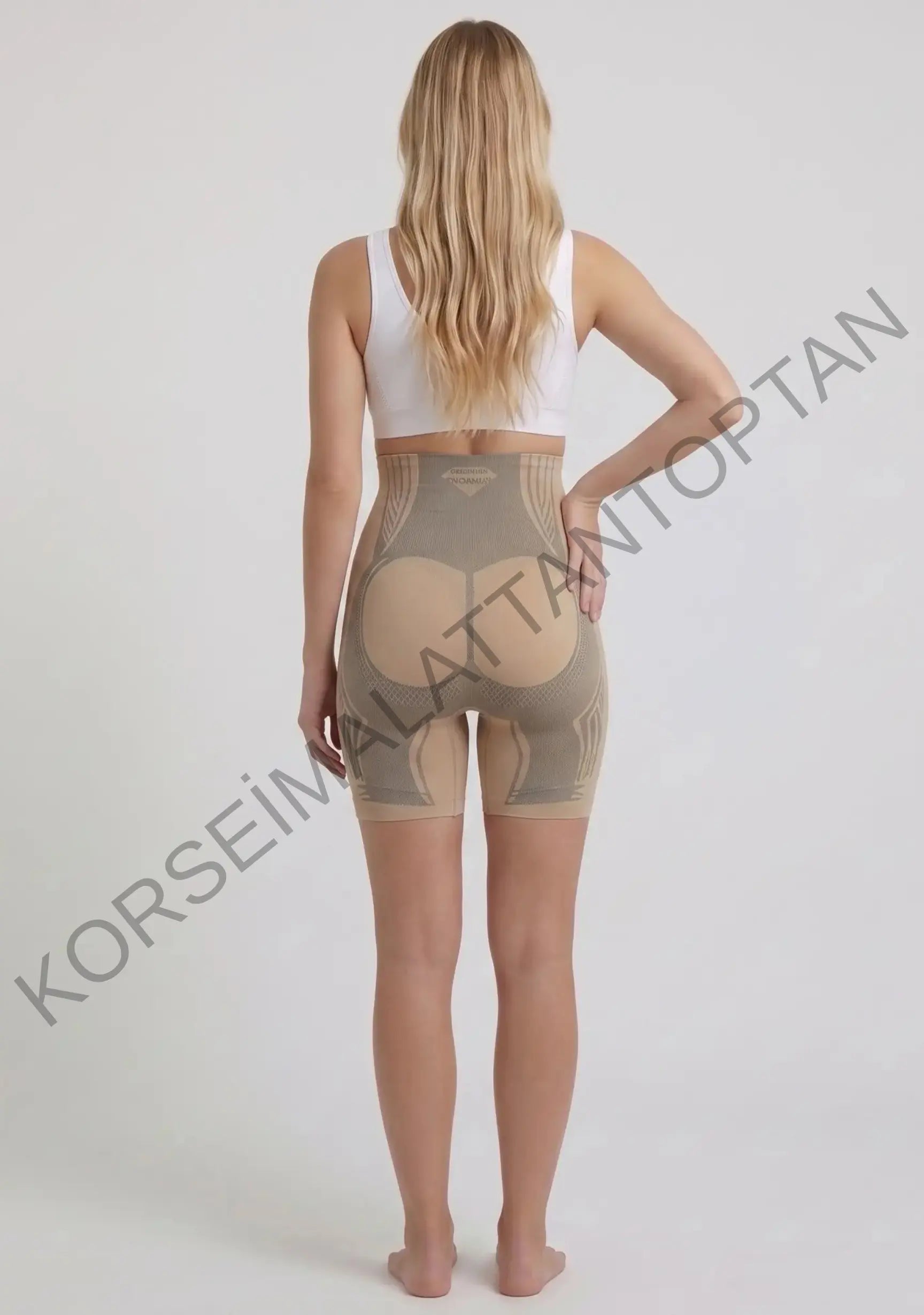 İyonizer şort korse bej arkadan - basen ve kalça toparlayıcı