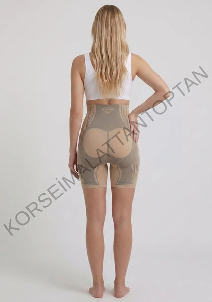 İyonizer şort korse bej arkadan - basen ve kalça toparlayıcı
