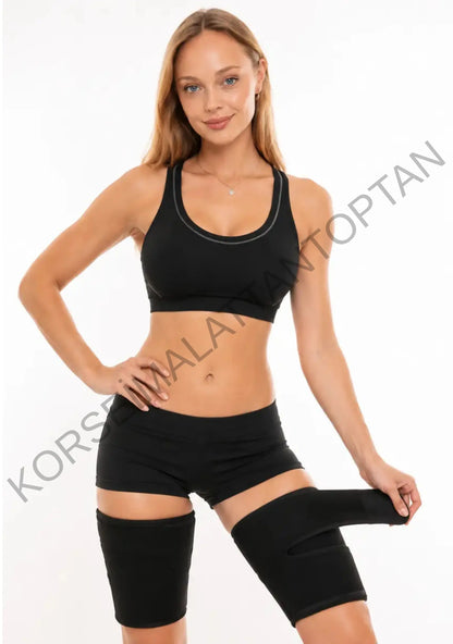 Termal Neopren Uyluk Bandı Toptan | Ayarlanabilir Bacak Sarma Korse | Unisex