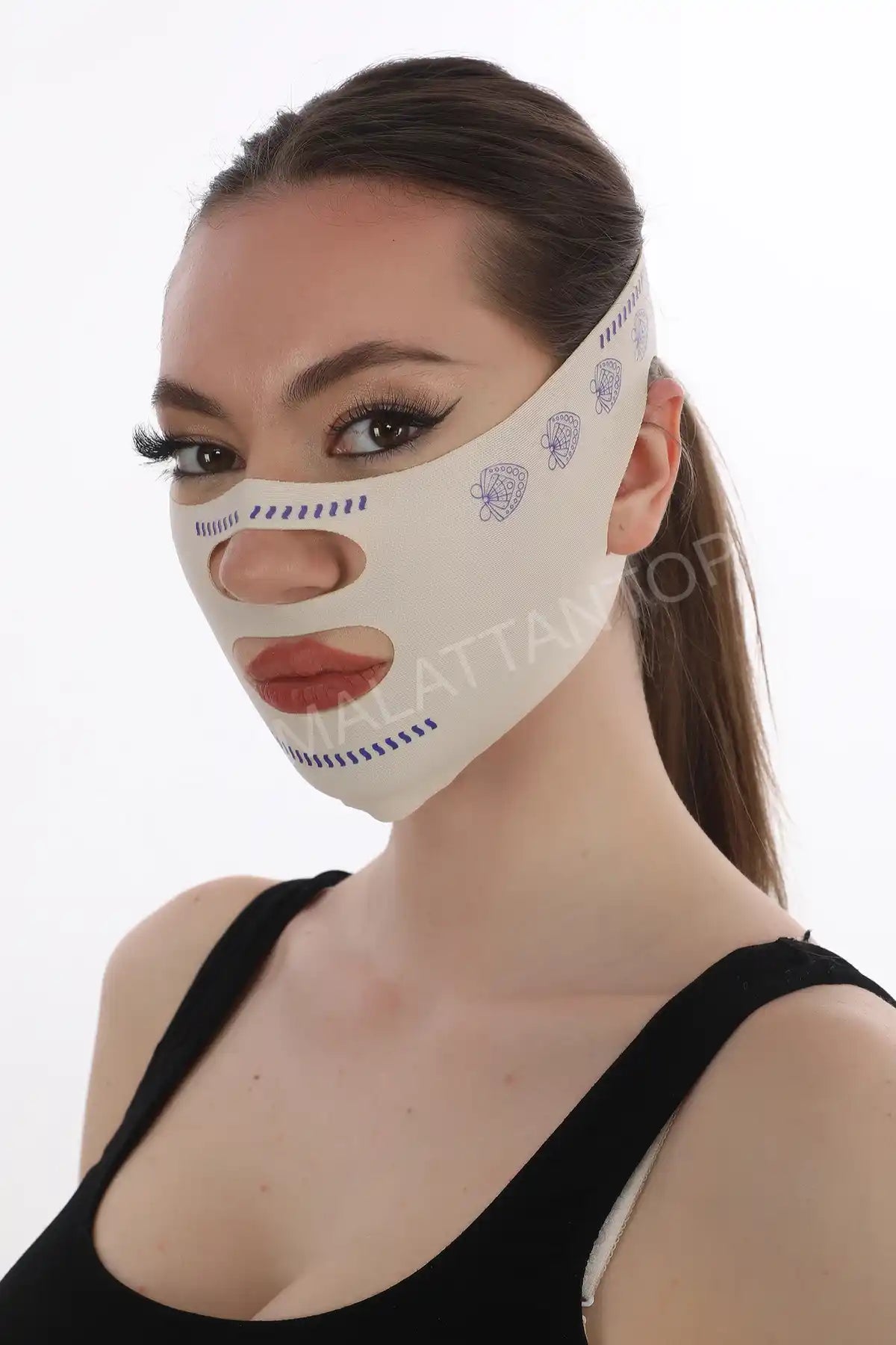 Çene Yanak Şekillendirici Bant Toptan | V Yüz Hattı Korsesi | Ayarlanabilir